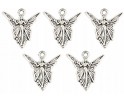 Zawieszka Aniołek ANIOŁ Charms Święta Mikołajki KOMUNIA 20x19mm Metal 5szt