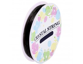 Gumka Żyłka Jubilerska Silikonowa Czarna do bransoletek 0,4mm 20m