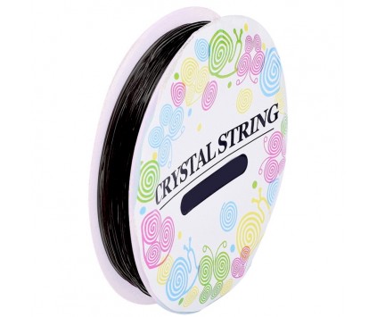 Gumka Żyłka Jubilerska Silikonowa Czarna do bransoletek 0,4mm 20m Gumka Żyłka Jubilerska Silikonowa Czarna do bransoletek 0,4mm 20m