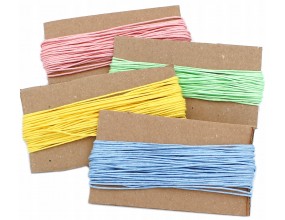 Sznurek Jubilerski Bawełniany Woskowany 1mm 4x10m Mix Pastelowych Kolorów
