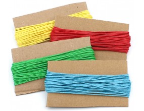 Sznurek Jubilerski Bawełniany Woskowany 1mm 4x10m Mix Podstawowych Kolorów