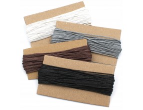 Sznurek Jubilerski Bawełniany Woskowany 1mm 4x10m Czarny Biały Szary 40m