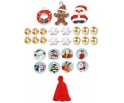 ŚWIĄTECZNY ZESTAW DO BRANSOLETEK KORALIKI ZAWIESZKI PREZENT MIKOŁAJKI
