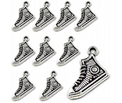 ZAWIESZKI CHARMS BUT BUCIK TRAMPEK ZAWIESZKA WISIOREK DO BRELOKA 16mm 12szt