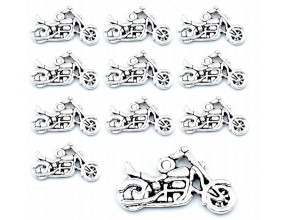 ZAWIESZKI CHARMS MOTOR MOTOCYKL ZAWIESZKA WISIOREK DO BRELOKA 17,5mm 12szt
