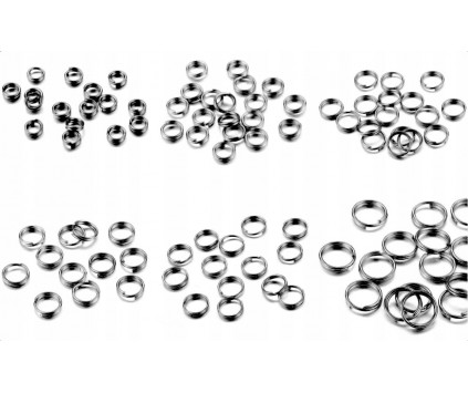 Ogniwka Ogniwa Kółeczka do Biżuterii Podwójne Sprężynki Grafitowe 4-10mm