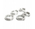 Ogniwka Ogniwa Kółeczka do Biżuterii Podwójne Sprężynki Srebrne Cie. 4-10mm
