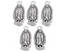 ZAWIESZKI CHARMS MARYJA MATKA BOSKA MEDALIK ZAWIESZKA 22mm METAL 5szt