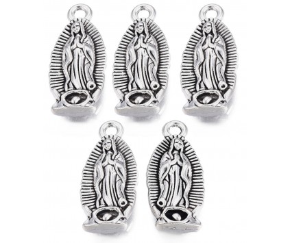 ZAWIESZKI CHARMS MARYJA MATKA BOSKA MEDALIK ZAWIESZKA 22mm METAL 5szt