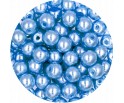 KORALIKI PERŁA PERŁY PEREŁKI SZKLANE Kulki 6mm 30szt Niebieskie