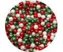 Koraliki Akrylowe Perły 4mm Okrągłe Kuleczki Świąteczne Ozdoby 100szt