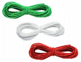 Sznurek Jubilerski Bawełniany Woskowany Mikołajki Święta 1mm 3x5m