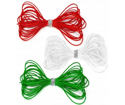 SZNUREK nylonowy ŚWIĘTA MIKOŁAJKI Czerwony Biały Zielony ~0,8mm 3x5m