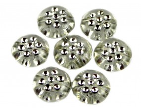Koraliki monety akrylowe 10 mm bezbarwne 10 sztuk