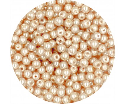 41 PERŁA PERŁY PEREŁKI SZKLANE 4mm 50szt