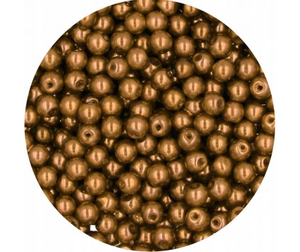 30 PERŁA PERŁY PEREŁKI SZKLANE 4mm 50szt