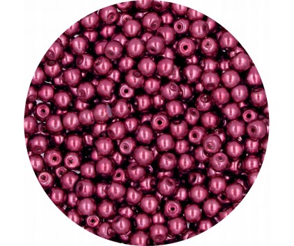 16 PERŁA PERŁY PEREŁKI SZKLANE 4mm 50szt