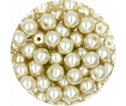 02 PERŁA PERŁY PEREŁKI SZKLANE 6mm 30szt