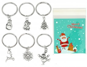 ZESTAW BRELOCZKI BRELOKI ŚWIĄTECZNE 6szt MIKOŁAJ MIKOŁAJKI PREZENT ŚWIĘTA