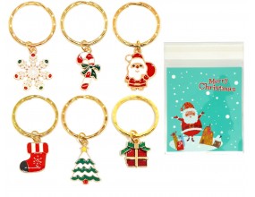 BRELOKI BRELOCZKI ŚWIĄTECZNE PREZENT PODZIĘKOWANIE ŚWIĘTA MIKOŁAJ 6 sztuk