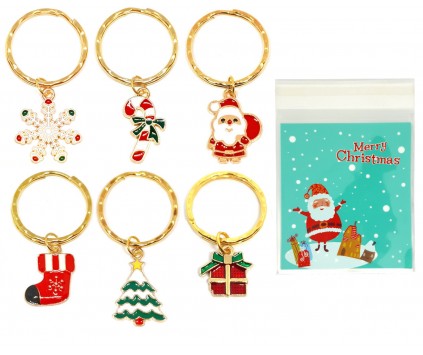 BRELOKI BRELOCZKI ŚWIĄTECZNE PREZENT PODZIĘKOWANIE ŚWIĘTA MIKOŁAJ 6 sztuk