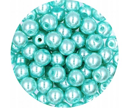 45 PERŁA PERŁY PEREŁKI SZKLANE 6mm 30szt