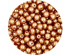 50 PERŁA PERŁY PEREŁKI SZKLANE 6mm 30szt