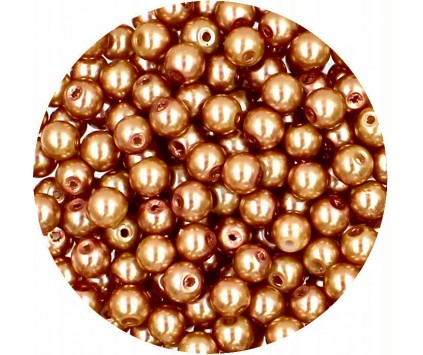 50 PERŁA PERŁY PEREŁKI SZKLANE 6mm 30szt