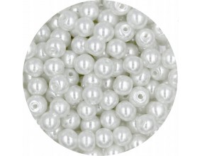 01 PERŁA PERŁY PEREŁKI SZKLANE 6mm 30szt