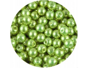 07 PERŁA PERŁY PEREŁKI SZKLANE 6mm 30szt