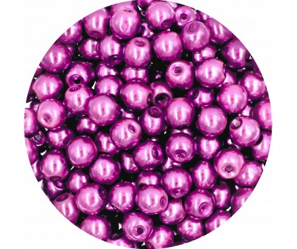 16 PERŁA PERŁY PEREŁKI SZKLANE 6mm 30szt