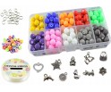 ZESTAW KORALIKÓW PERŁY SZKLANE DO BRANSOLETEK MIX