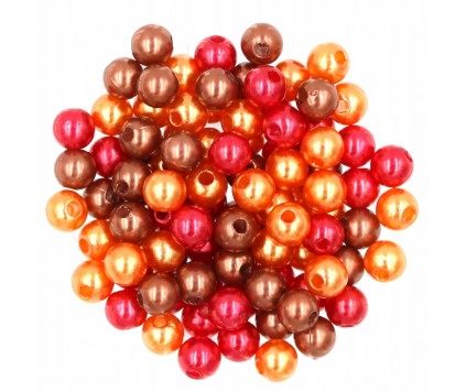 Koraliki Perły Perełki Akrylowe 6mm 100szt mix