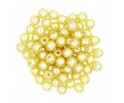 Koraliki PERŁA PERŁY PEREŁKI akryl 6mm 50szt Żółty