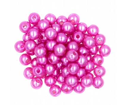 Koraliki PERŁA PERŁY PEREŁKI akryl 6mm 50szt Róż