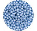 PERŁA PERŁY PEREŁKI SZKLANE 4mm 50szt niebieskie