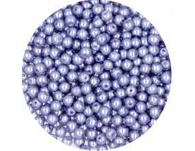 PERŁA PERŁY PEREŁKI SZKLANE 4mm 50sztuk siwo-niebi