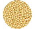 Koraliki Szklane Kuleczki Kulki Perły Perła Perełki 4mm 50szt złote kula