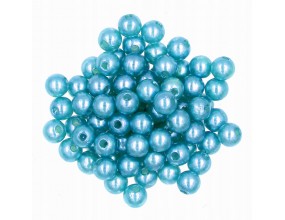 Koraliki PERŁA PERŁY PEREŁKI akryl 6mm 50szt niebi