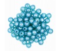 Koraliki PERŁA PERŁY PEREŁKI akryl 6mm 50szt niebi