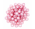 Koraliki PERŁA PERŁY PEREŁKI akryl 6mm 50szt Róż j