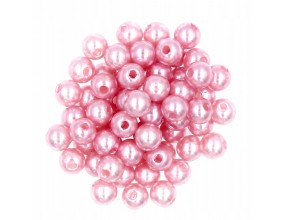 Koraliki PERŁA PERŁY PEREŁKI akryl 6mm 50szt Róż j