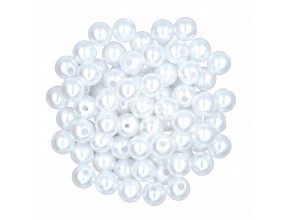 Koraliki PERŁA PERŁY PEREŁKI akryl 6mm 50szt Białe