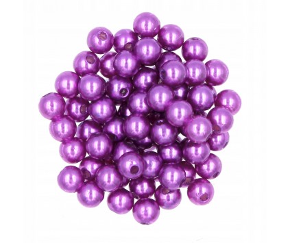 Koraliki PERŁA PERŁY PEREŁKI akryl 6mm 50szt Fiole
