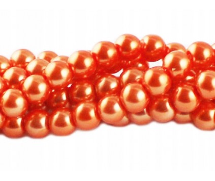 PERŁY SZKLANE PERŁA SZNUR 8mm koraliki 55szt pomar