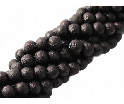 KORALIKI PERŁY SZKLANE GNIECIONE 8mm SZNUR 52szt