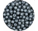 PERŁA PERŁY PEREŁKI SZKLANE 6mm siwy 30 sztuk