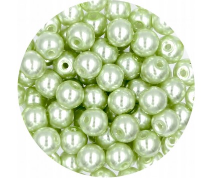 PERŁA PERŁY PEREŁKI SZKLANE 6mm zielony j. 30sztuk