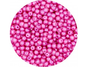 PERŁA PERŁY PEREŁKI SZKLANE 4mm róż 50szt