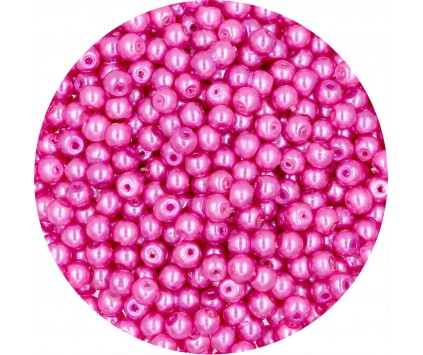 PERŁA PERŁY PEREŁKI SZKLANE 4mm róż 50szt